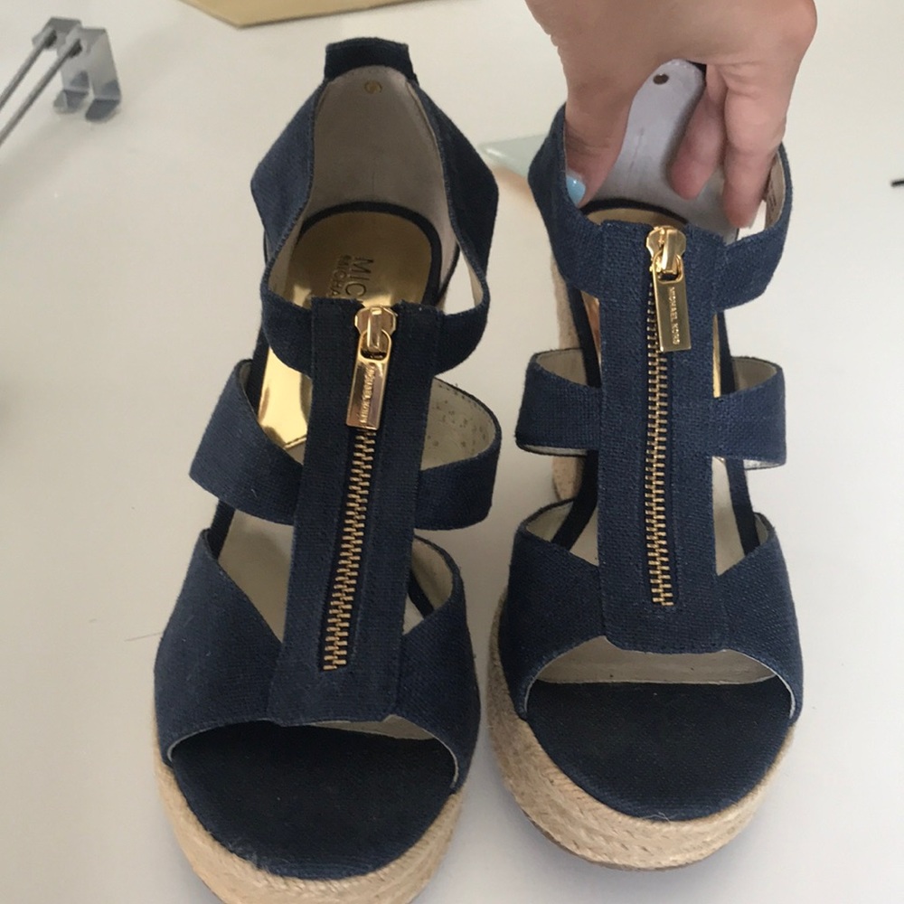 Michael Kors Navy Wedges